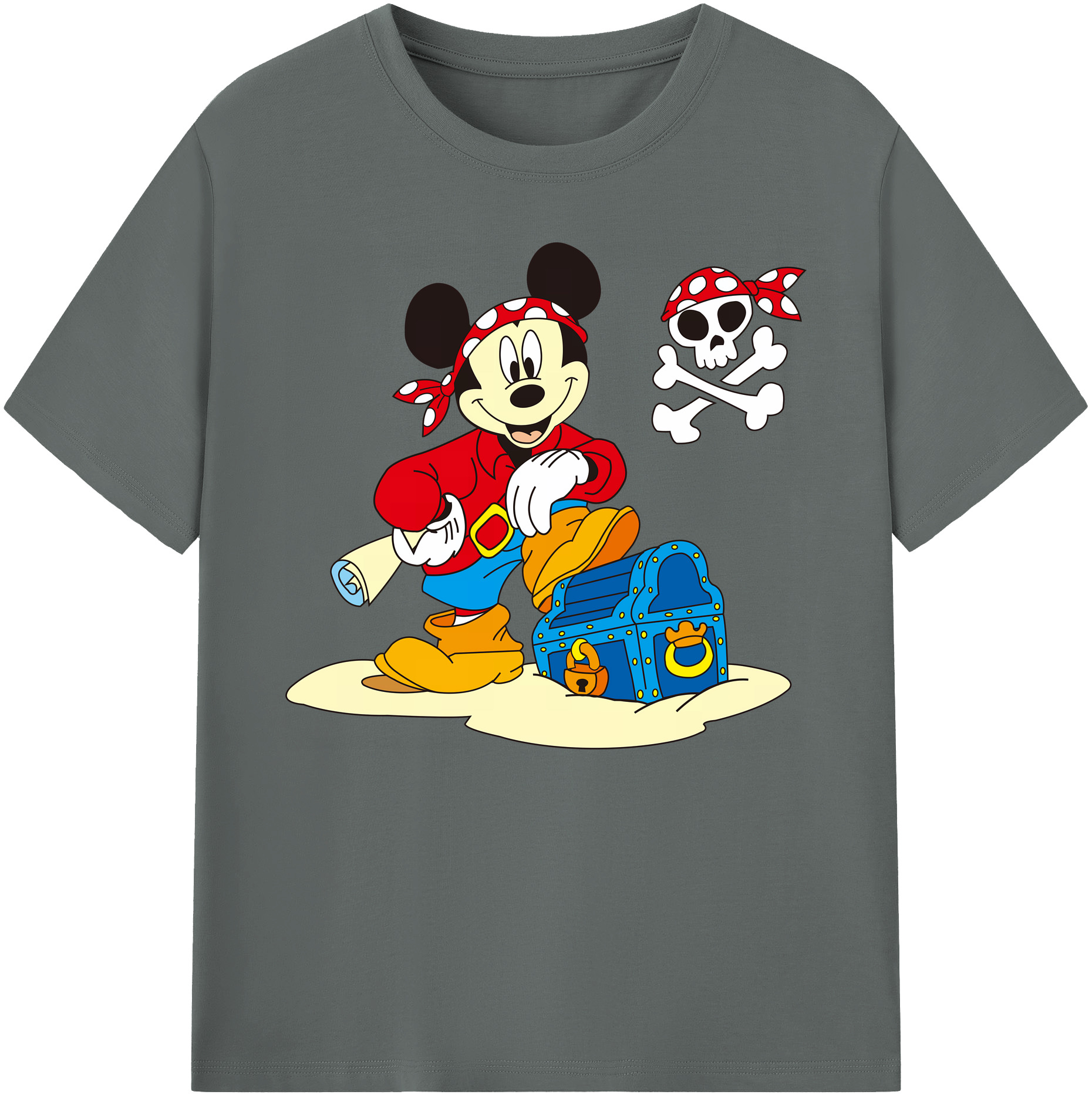 ミッキーマウス Mickey Mouse 綿100％ メンズ半袖Tシャツ｜肌触りやわらか＆通気性